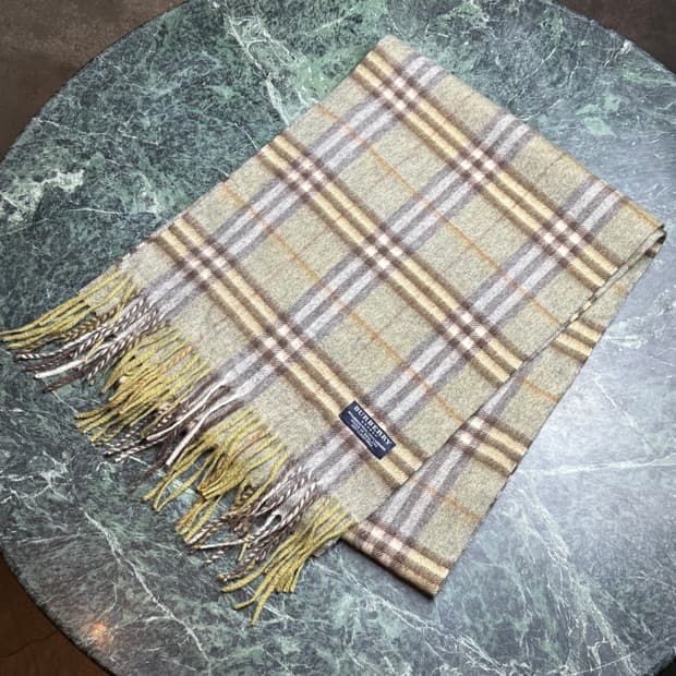 버버리 캐시미어 메리노울 노바체크 머플러 목도리