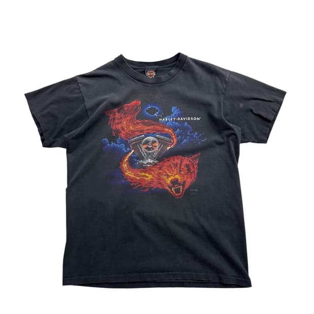 90s 할리데이비슨 파이어울프 반팔티
