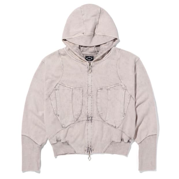 미스치프 빅포켓 후디 핑크그레이