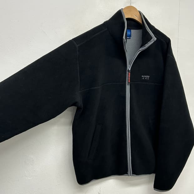 KENZO JEANS 블랙 플리스 집업