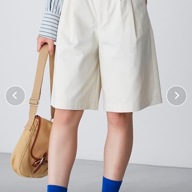 치노 하프 팬츠 아이보리 아메카지