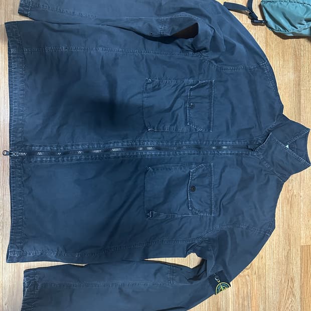 21fw 스톤아일랜드 블랙 올드이펙트 오버셔츠