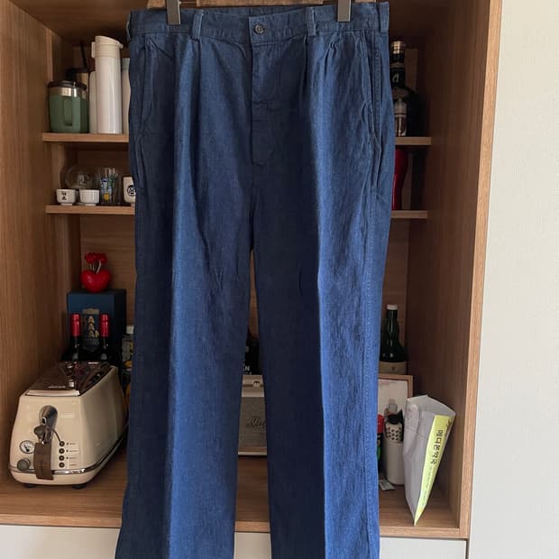 오어슬로우 투턱 와이드 데님 팬츠 4 원워시 8oz