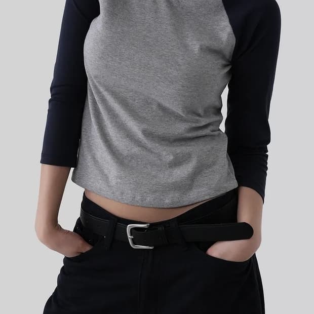 어텀 너드 7부 티셔츠 1사이즈