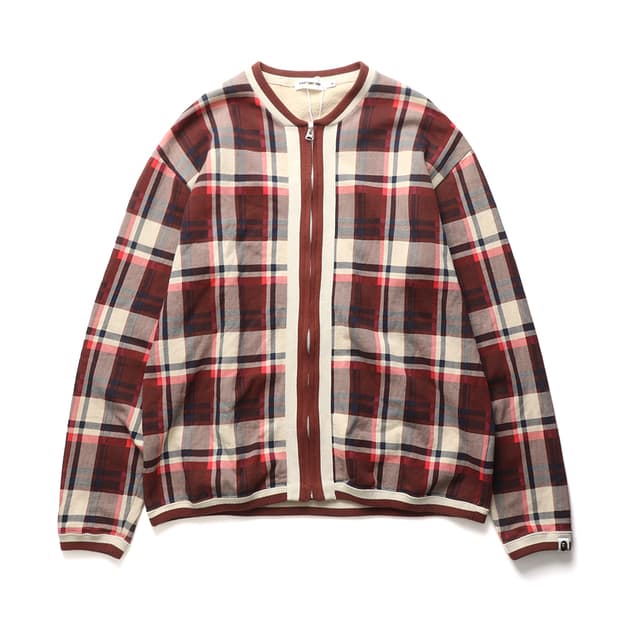 A BATHING APE Bape Check Zip Jacket