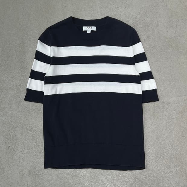 코스 스트라이프 니트반팔티 s10355