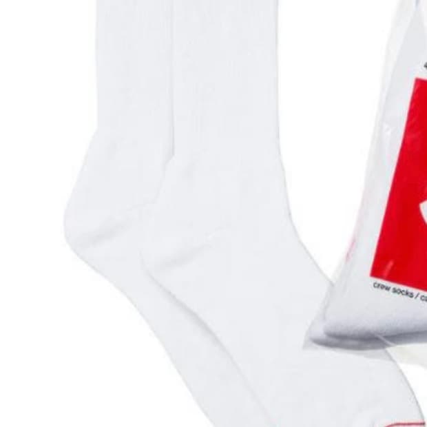 supreme 슈프림 헤인즈 크루 면 양말 1개 단품