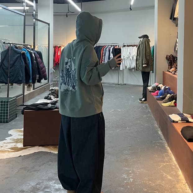 아카이브 볼드 x 가터 갤러리 SAY NO 후드티 H1741