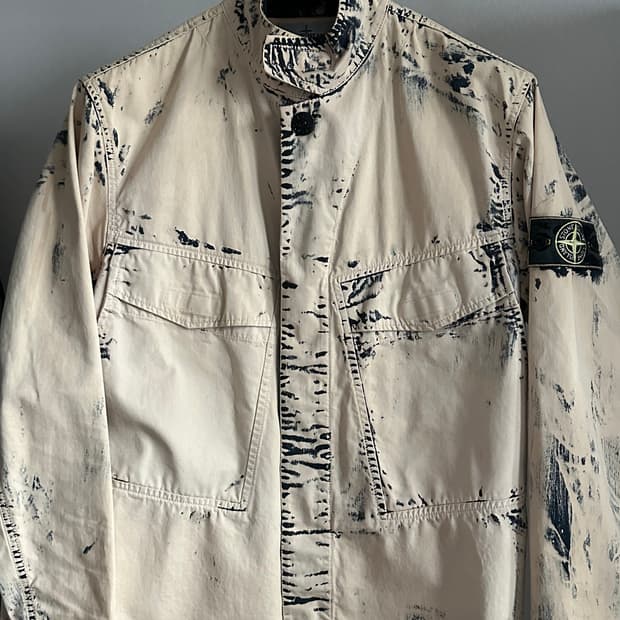 스톤아일랜드 핸드 코로션 온 라소 자켓 L(105)