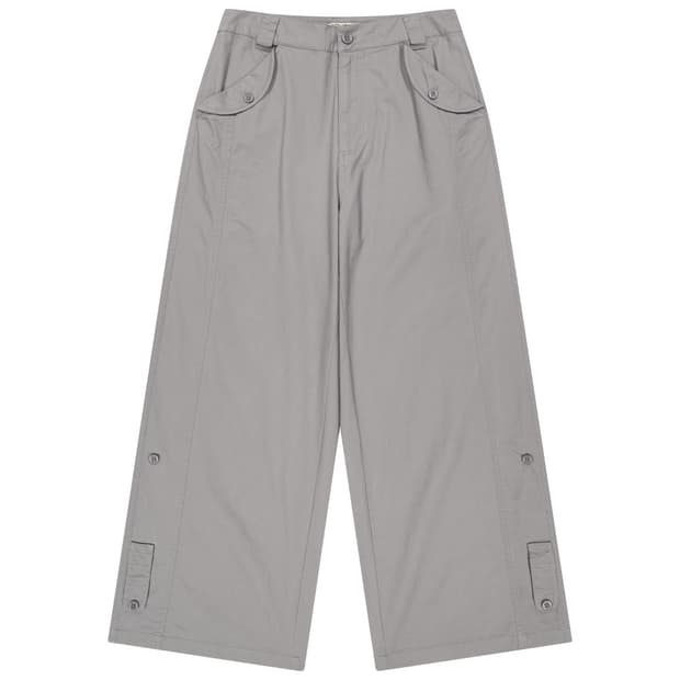 코이세이오 워시드 버튼 탭 팬츠