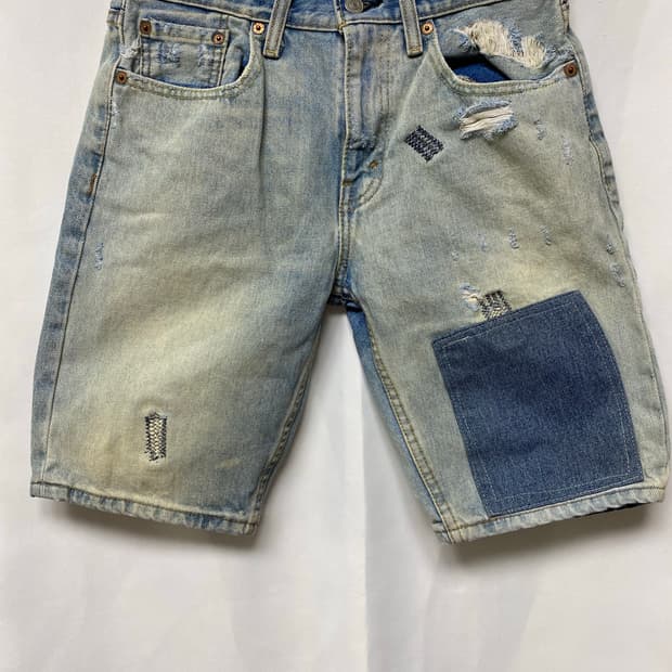 리바이스 502 패치워크 반바지 28