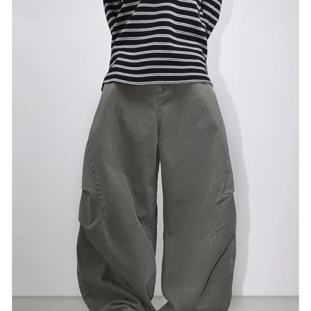 [1회착] Egot 카치온 벌룬 코튼팬츠(M) 남성커브드팬츠/와이드팬츠