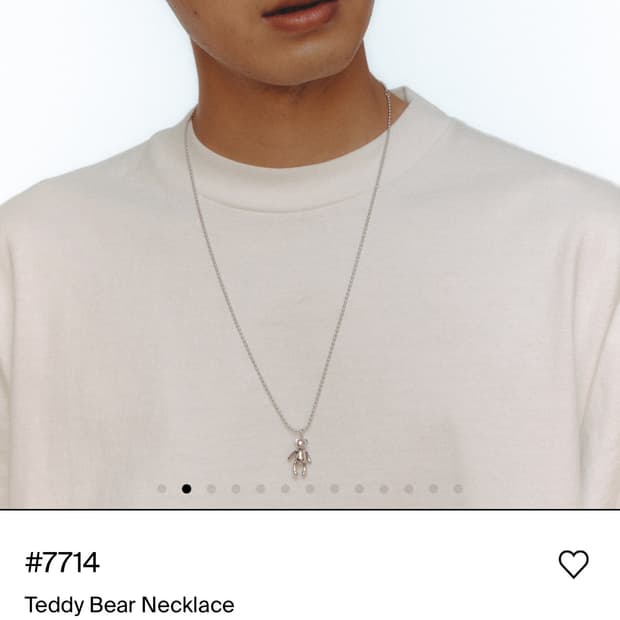 넘버링 teddy bear necklace #7714 테디베어