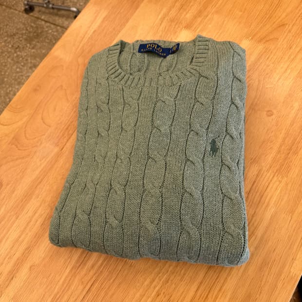 폴로 랄프로렌 코튼 케이블니트 그린 L