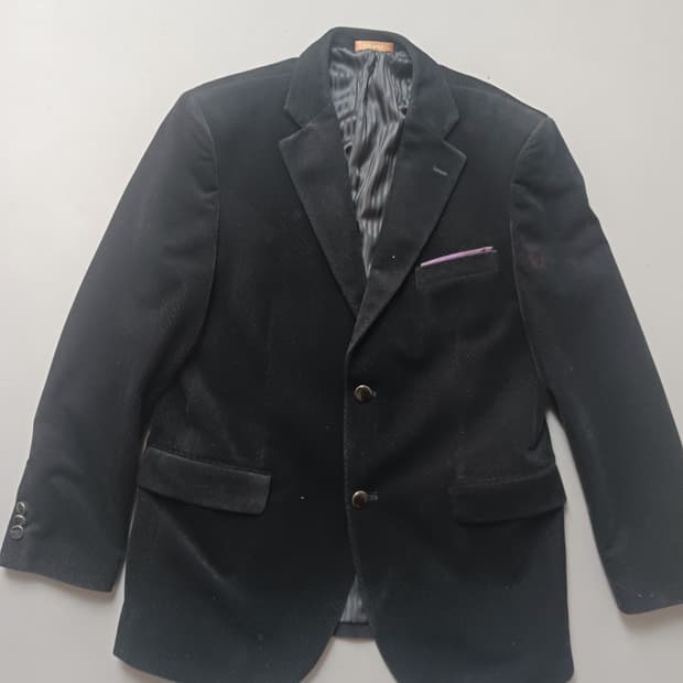 [L] 지지아노 옴므 체크 벨벳 블레이저 자켓