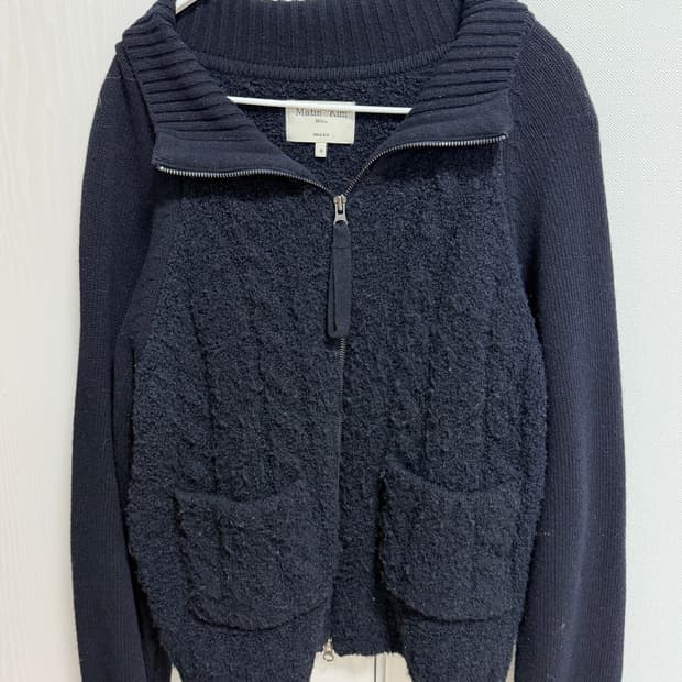 마뗑킴 스텔 포인트 니트 집업