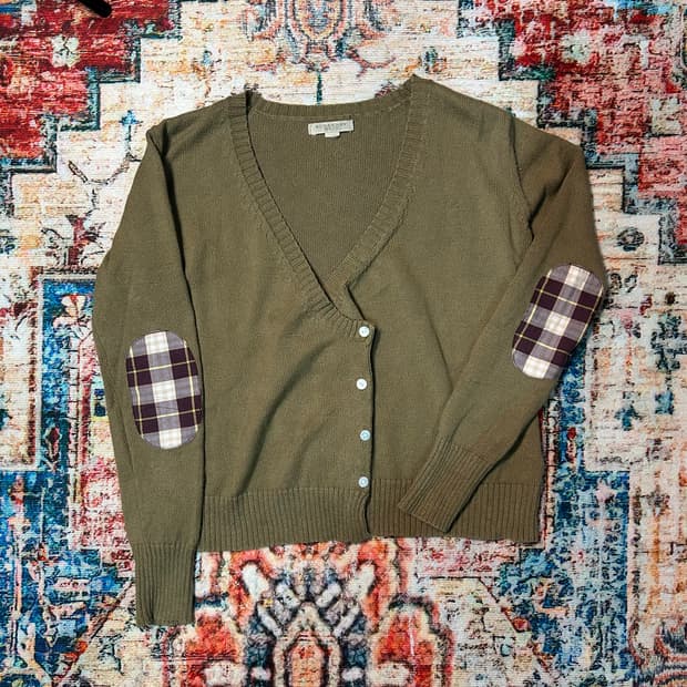 [M] 버버리 브릿 덧댐 가디건