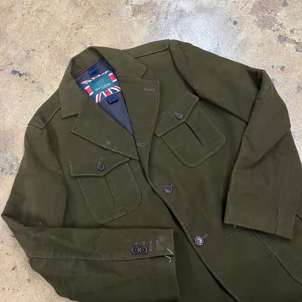 [정품/50] 헨리코튼 카키색 사파리 자켓 b18