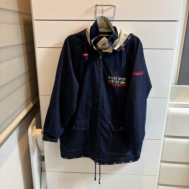 BHPC SPORT 올드스쿨 네이비 바람막이 아노락자켓