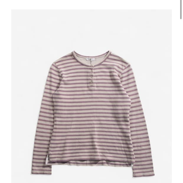 빈티지 퍼플 스트라이프 티