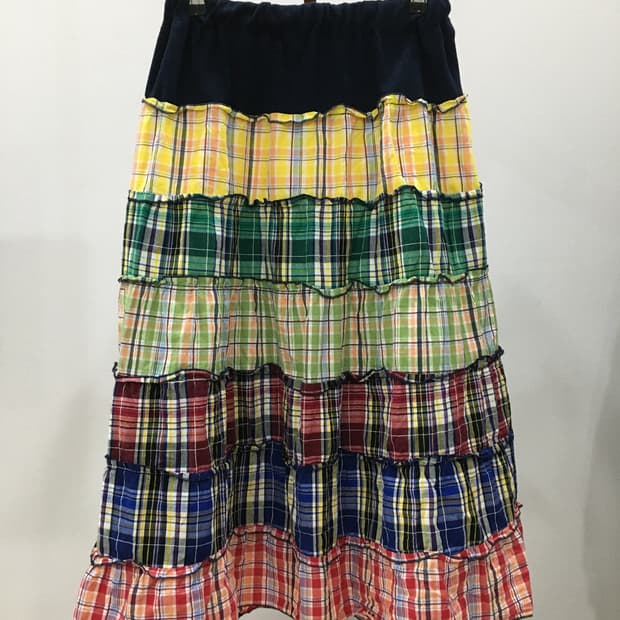 일본빈티지 패치워크 스커트