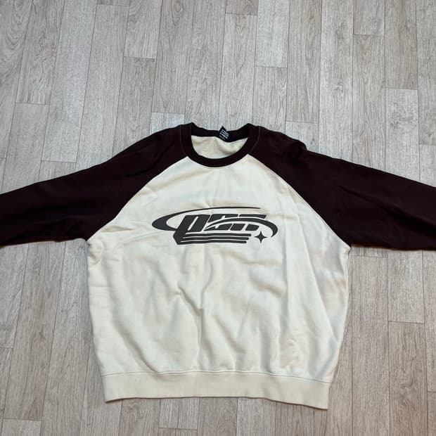 빈티지 배색 맨투맨 