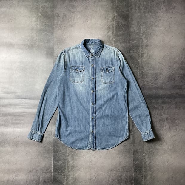ARIZONA JEAN COMPANY 빈티지 데님 워싱 셔츠 A00549