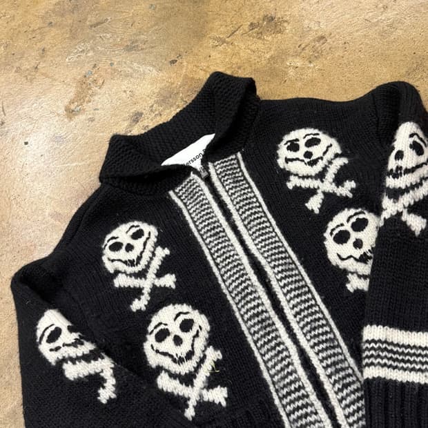 앤더슨벨 코위찬 해골 스컬 펑크 니트 가디건