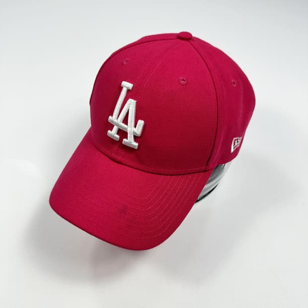 MLB LA다저스 빅로고 스트럭쳐 볼캡 핫핑크