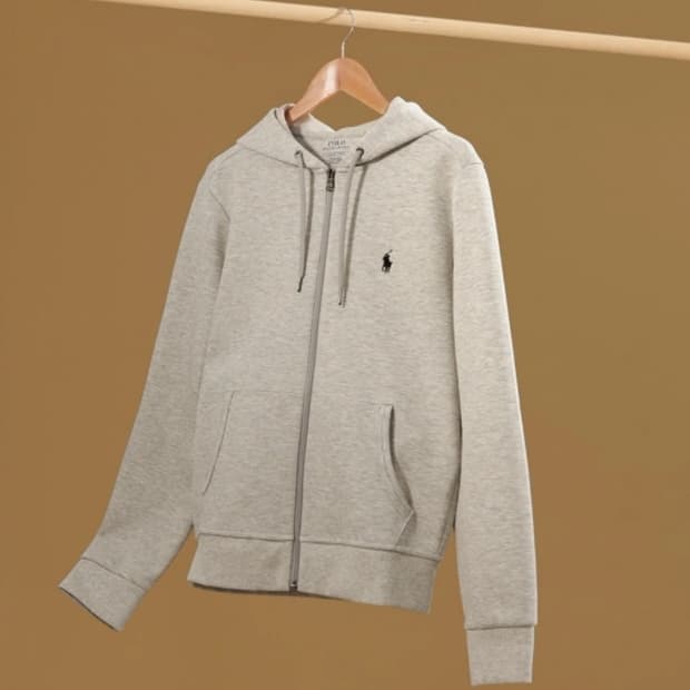 폴로 랄프로렌 그레이 니트 후드집업 L