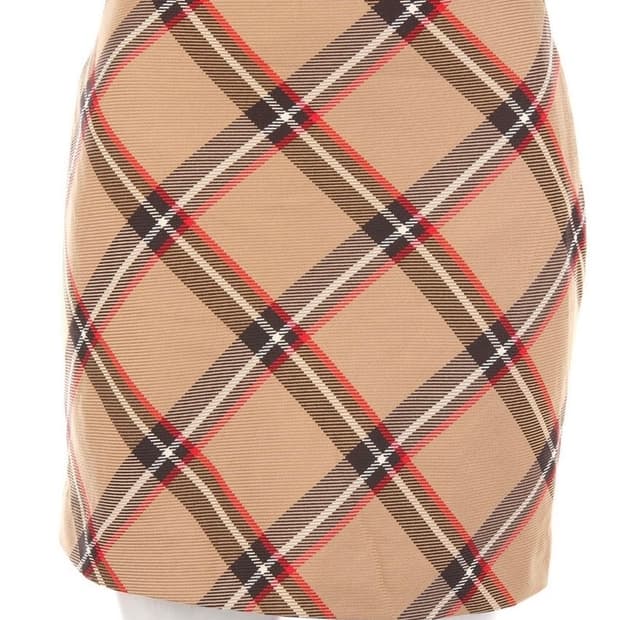 H&M 빈티치 체크 미니스커트 40