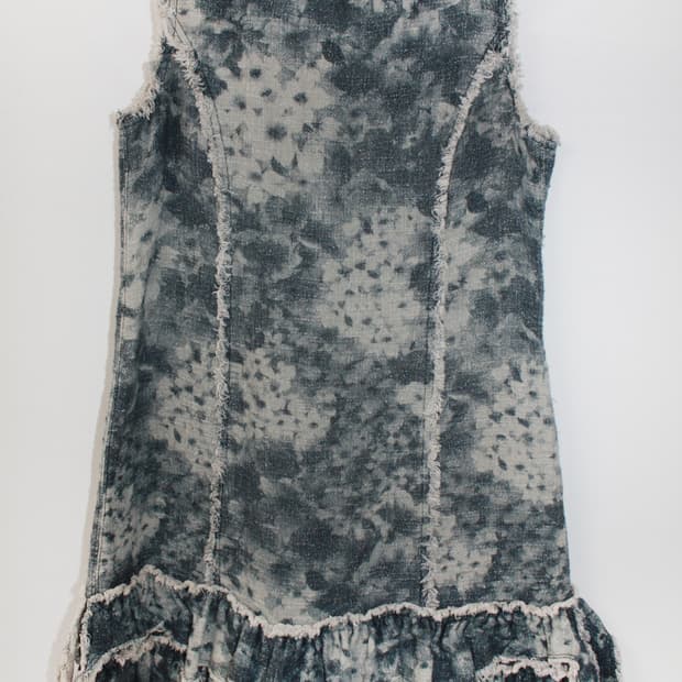 floral distressed dress