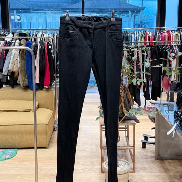 돌체앤가바나 블랙 코튼 스키니 팬츠 