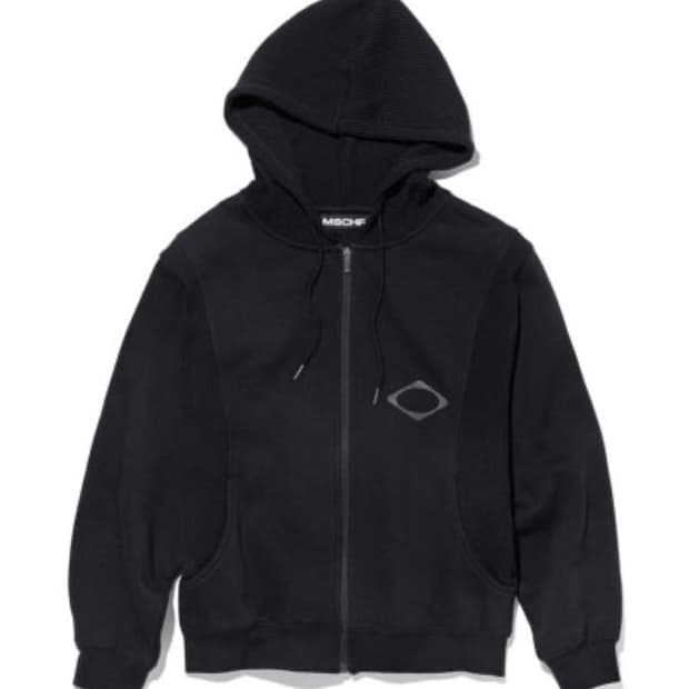 Mischief Paneled Waffle Hoodie (Black)