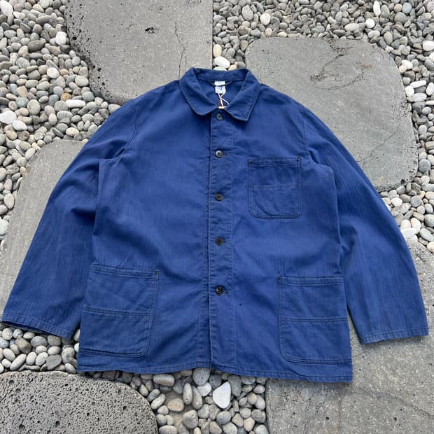 OLD VINTAGE BUCKING HBT 헤링본트윌코튼 프렌치워크자켓