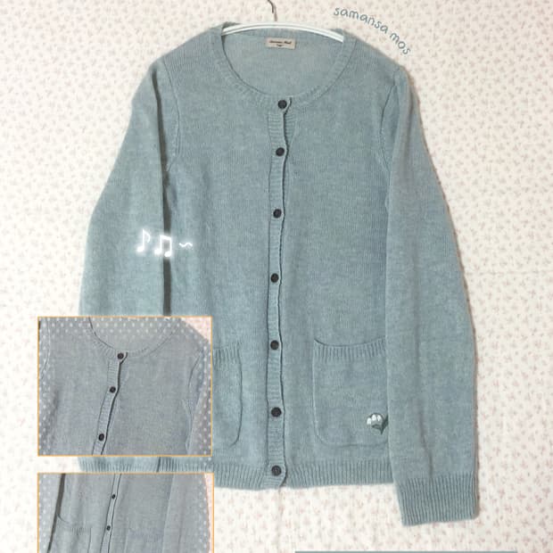 빈티지 사만사모스 애플민트 가디건