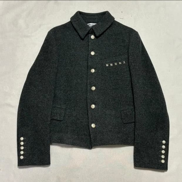 꼼데가르송 울 싱글 자켓