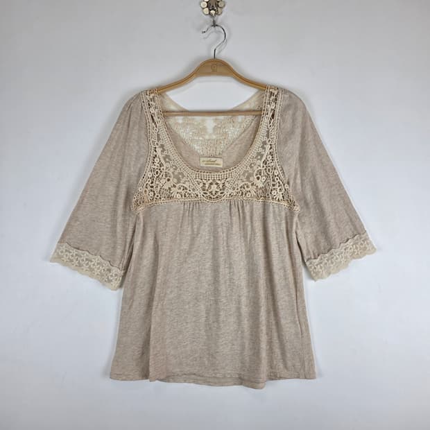 모리걸 레이스 블라우스