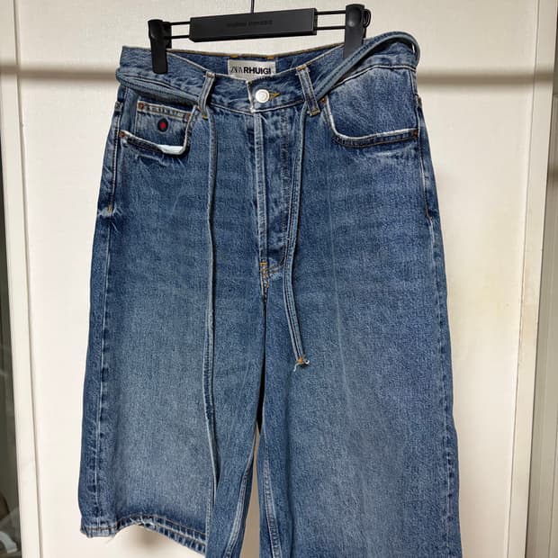 자라 루이지 데님 버뮤다 쇼츠 미디엄 블루