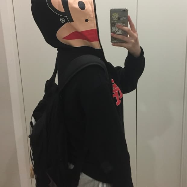 폴프랭크 검정 후드집업