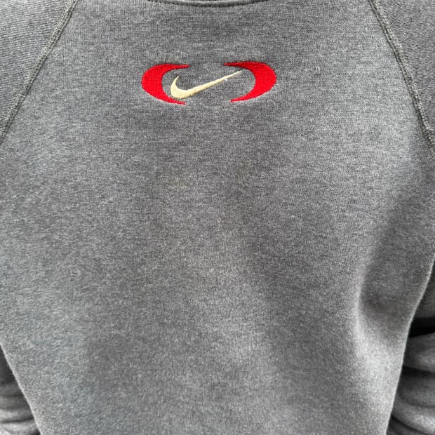 90s Nike Made in usa 더블 레드 스우시 나이키 스웻셔츠