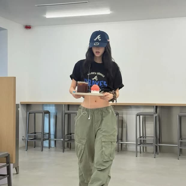 애즈이프캘리 카고팬츠 PARACHUTE CARGO PANTS KHAKI