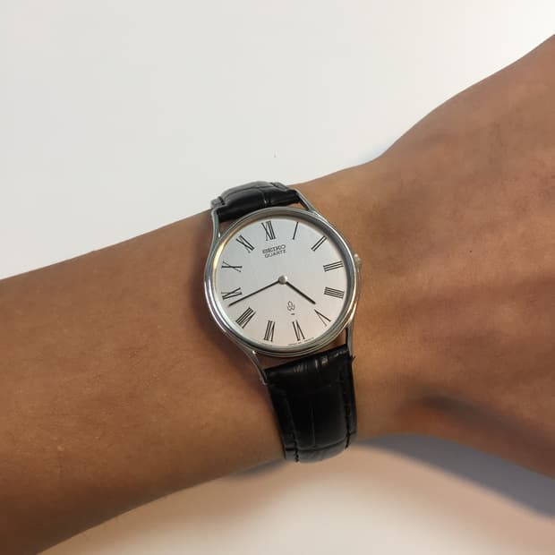 70s seiko chariot roman index quartz