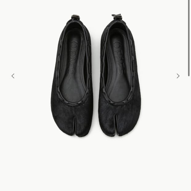 paes Calf Hair Black 타비슈즈 255