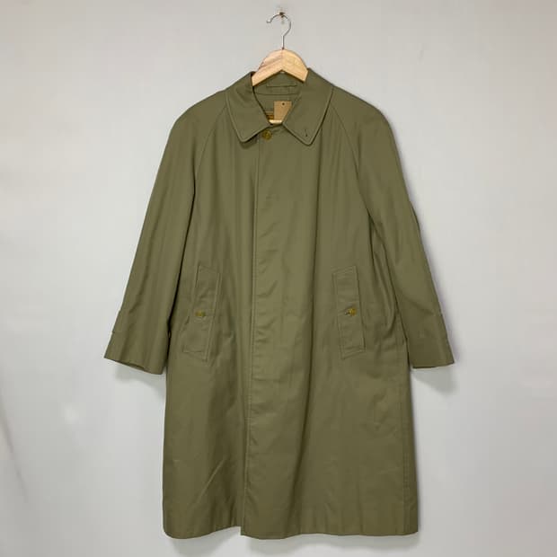 버버리 카키 베이지 트렌치 롱 코트 빈티지 남녀공용