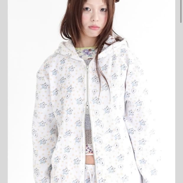 샵페어리 fees 후드집업 popping heart&star