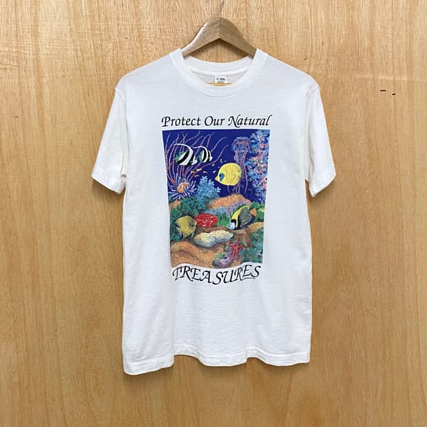 90s fruits of the loom ocean t-shirt 오션