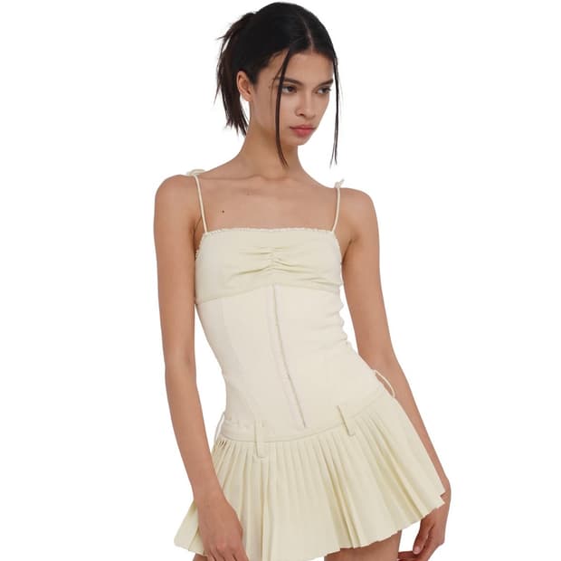 스위트칠링) 코르셋 플리츠 미니 드레스 원피스