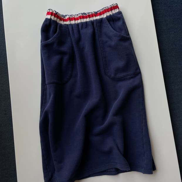 Sweat cotton mid skirt