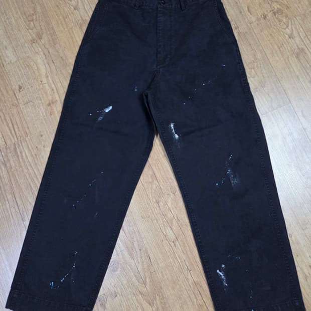 브라운야드 25fw 페인티드 팬츠 블랙3사이즈